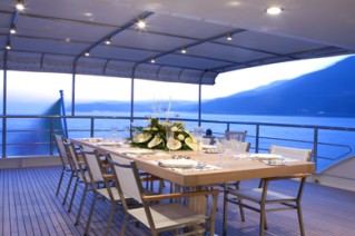 Motor Yacht OUT - Upper Aft Deck Dining